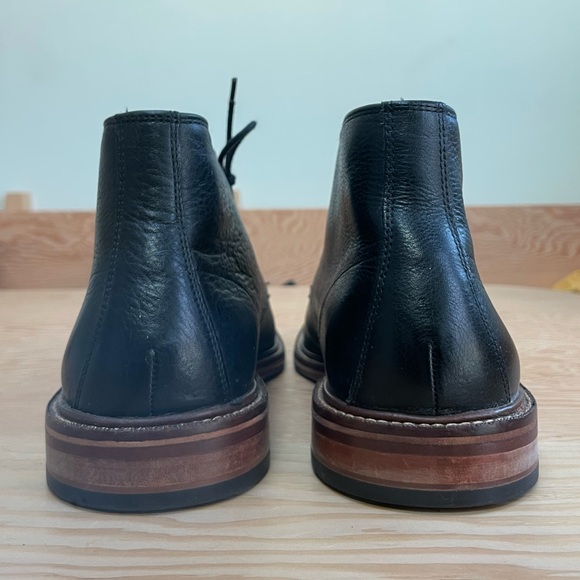 New Cole Haan Men's Black Leather Chukka Boots Desert Boot Sz 10.5 10 1/2 Laces - Picture 2 of 9